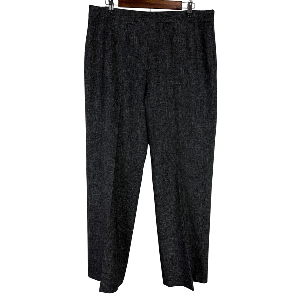 Jones Studio Separates Women's 14 Charcoal Grey Textured Dress Pants Straight